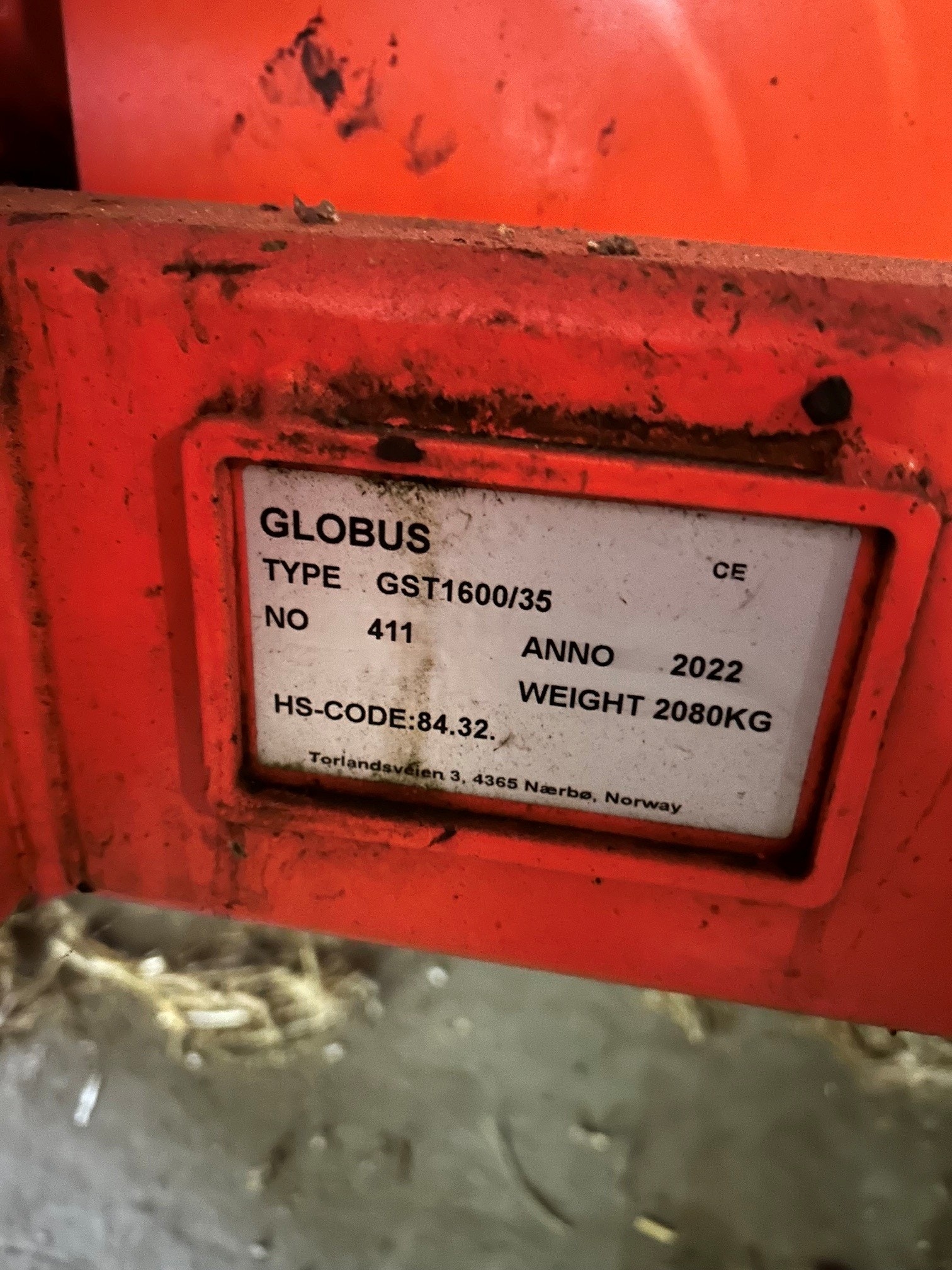 Globus GST 1600/35 småsteinhenter –