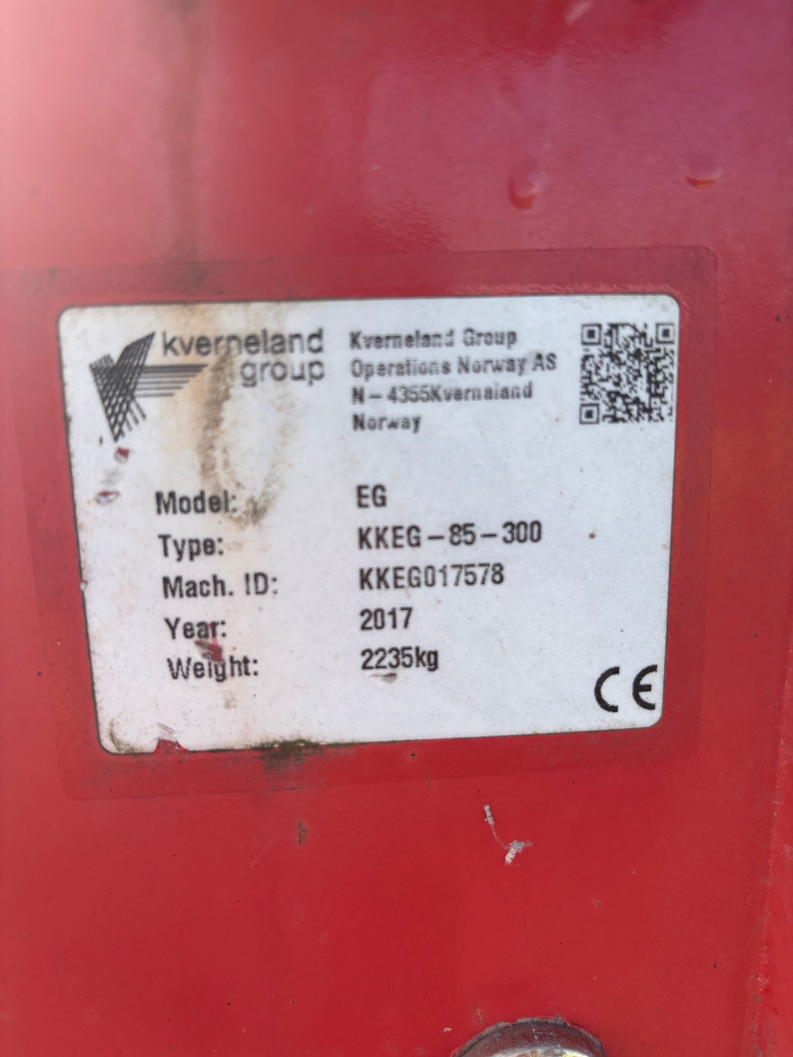 Kverneland 5 skjers eg 85/300